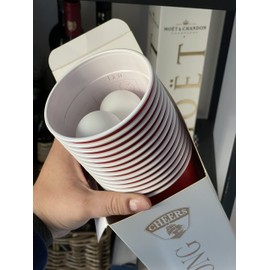 Insource Cheers Drinking Game Gift Party Cups Reusable Premium Quality 22 x Red Cups 400 ml + 4 x Balls