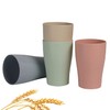 WANBY Wheat Straw Cup 4 Pcs Unbreakable and Reusable Drinking