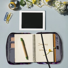 GUEER Bible Cover for Women, Bible Holder, Bible Cover Carrier Carrying Organizer Bag, God is Within Her She Will Not Fall, Zipper and Pockets for Standard Size Bible, Gift for Women(Pink1)