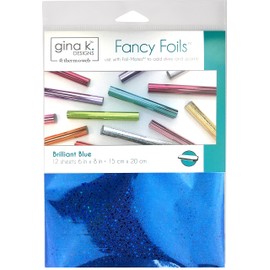 Gina K Designs GINA K Fancy FOIL6X8 Brill, Brilliant Blue Holographic, One Size