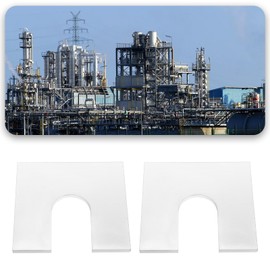 eMagTech 10Pcs Aluminium Packers Horseshoe U Shims Metal Spacers 50mm X 50mm with 17mm Slots Fender Alignment U Shim Flat Plate Square Washer, 2mm Thickness