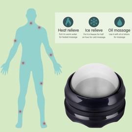 Toplivw Massage Ball, Cold Temperature Stretch Ball, Roller Ball, Trigger Point, Myofascial Release, Soles, Thighs, Neck, Shoulders, Cold, Stretch Roller, Relaxing (Silver)