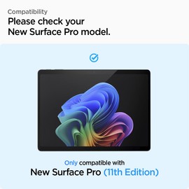 Spigen Tempered Glass Screen Protector [GlasTR EZ FIT] Designed for New Surface Pro (11th Edition) [9H Hardness] - 1 Pack