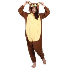 WOTOGOLD Animal Cosplay Costume Bear Unisex Adult Pajamas Brown, Medium