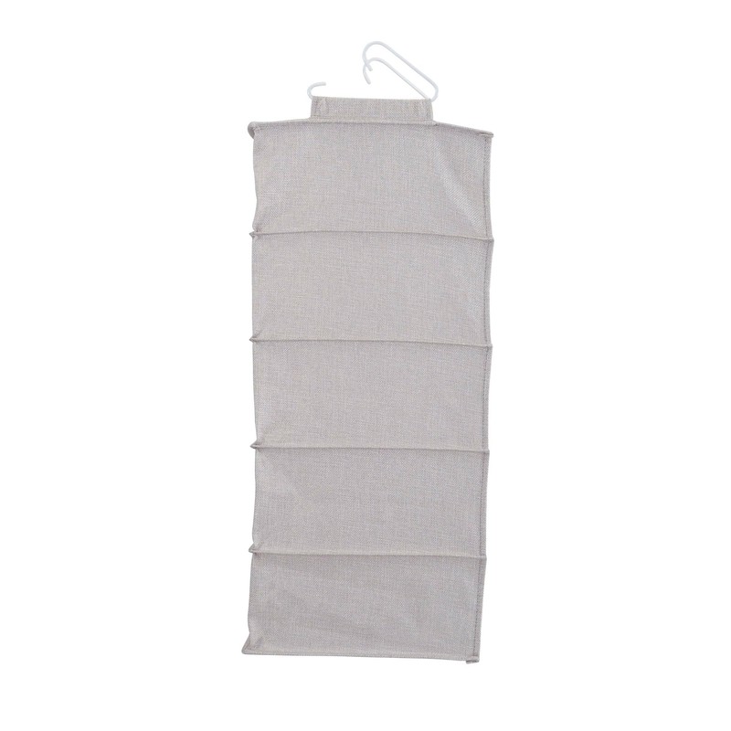 Household Essentials Closet 10-Pocket Hanging Shoe Side Blended Canvas Storage,
