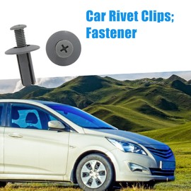 A ABSOPRO 8mm Hole Rivets Push Clips for Car Fender Plastic Gray(Set of 100)