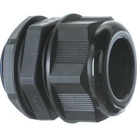 TRUSCO TG11432BK Nylon Cable Gland, Compatible Cable 0.9 - 1.3 inches (22 - 32 mm), G/(PF) 1 1/4, Black, Pack of 1