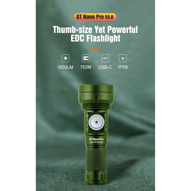 LUMINTOP GT Nano Pro Keychain Torch 1620 Lumen Super Bright