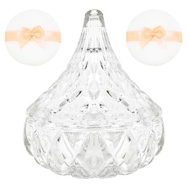 3 Pcs Body Powder Puff and Powder Container Dish Powder Puff Crystal Container Face Body Powder Puff for Women Matsuko Shape