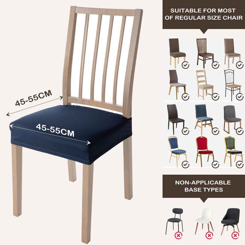 Viste tu hogar Pack of 6 Dining Room Chair Covers,