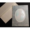 Vtg American Greetings Iridescent Unicorn Christmas Unused Card & Envelope