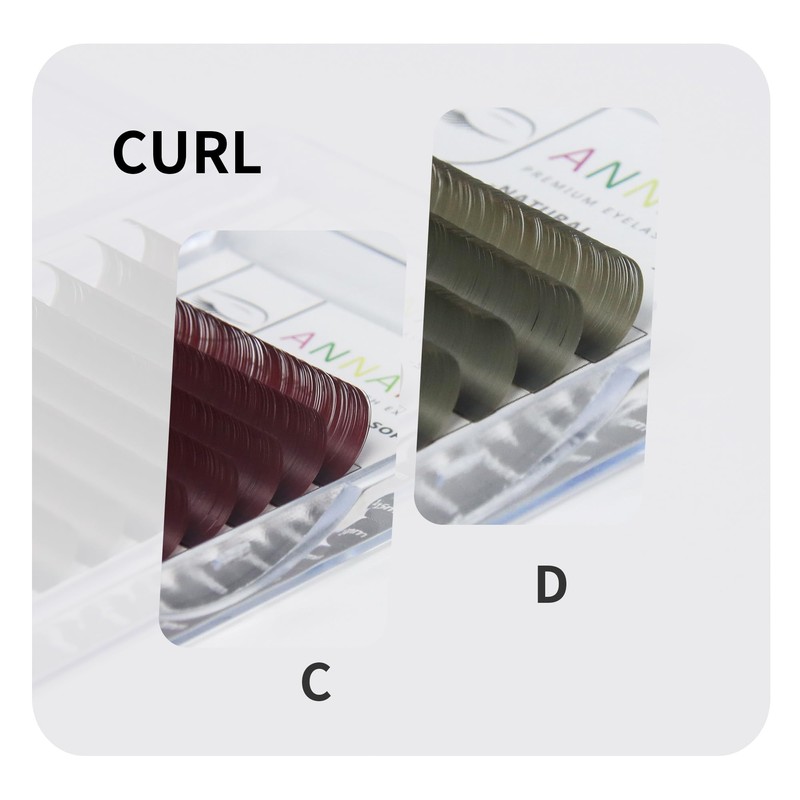 ANNAFRIS Classic Colored Eyelash Extension Natural Soft Blue Purlple Pink