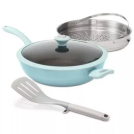 The Cellar All-In-One Pan, Lid, Steamer Insert - with Spatula-CERAMI