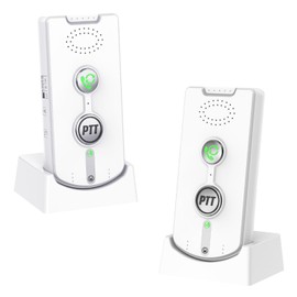 2-Way Call Wireless Voice Intercom System 1000 m, Intelligent Voice Intercom, 2-Way Voice Intercom, Wireless Intercom for Office, Home (White)