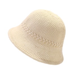 YAMEIZE Straw Bucket Hat for Women - Summer Packable Lightweight Beach Sun Hat Travel Outdoor, beige, Unit size