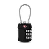 TSA Approved Wire Dial Combination Lock Black 2ea