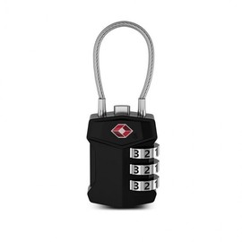 TSA Approved Wire Dial Combination Lock Black 2ea