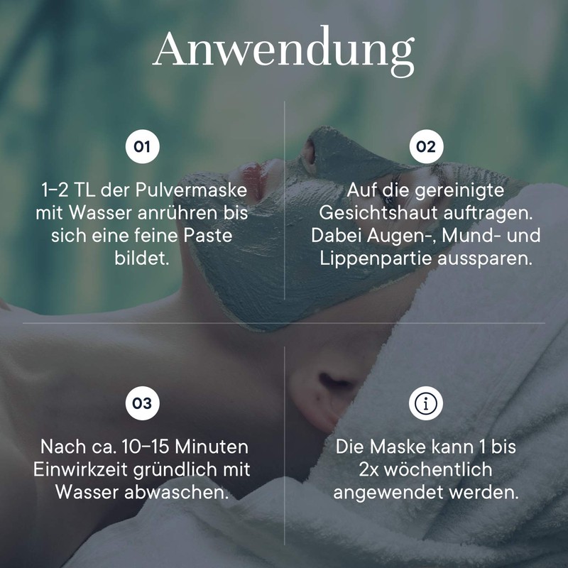 BIO Spirulina Face Mask, Completely Plastic-Free, Deep Cleansing Algae Mask,