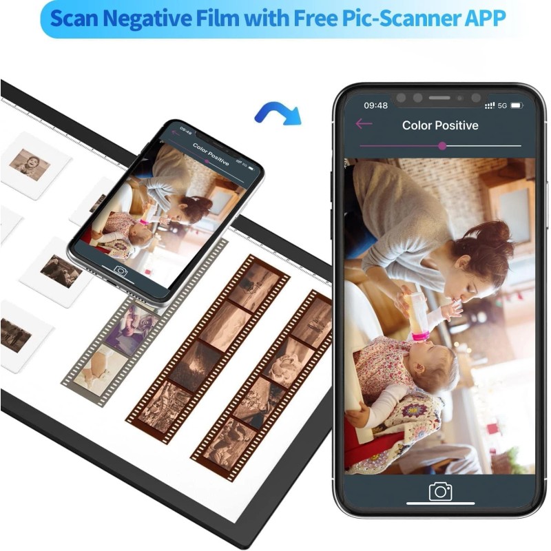 Eyesen Slide Viewer Light Box, Ultra-Thin A4 USB Powered Light