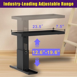 CHICAURA Ladder Leveler Pro | Heavy-Duty Ladder Stabilizer for Stairs | 750lb Safety Ladder Platform & Extender, Adjustable 12.6"-19.6" | Fits Ladders up to 23.5" Wide