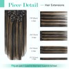 Ukira Clip in Hair Extensions Real Human Hair, 20 Inch