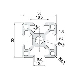 Kwweeoo 3030 Aluminum Extrusion T Slot 500mm Long Black 4 Pack, Extruded Aluminum Profile T-Slot 30 Series European Standard Anodized Linear Rail 30 x 30 19.69" 4Pcs