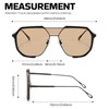 SODQW Retro Oversized Aviator Sunglasses for Women Men Square Double