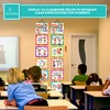 Decorably 12 Hanging Colorful Classroom Rules Preschool Posters with Accompanying