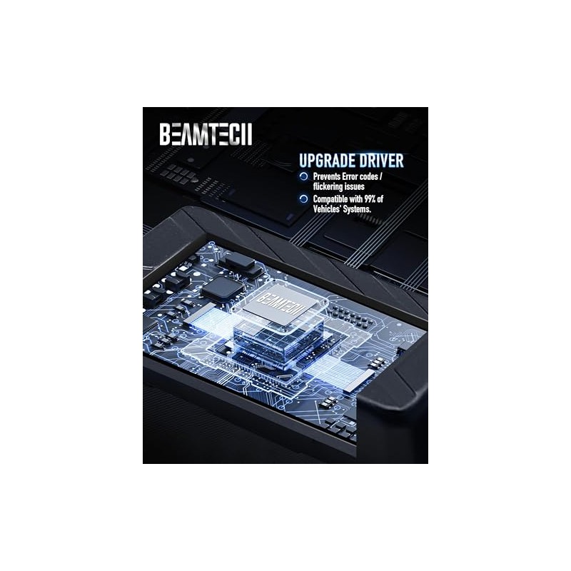 BEAMTECH H13 Bulbs, 900% Brighter Canbus Ready Light or Fog