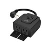 Monoprice Smart Outdoor Plug, IP65 Weather Resistance, 2 Individually Controlled