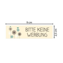 banjado® No Advertising Sticker Letterbox / Sticker No Advertising Weatherproof and UV Resistant / Sticker No Advertising with Motif / No Advertising Sticker Funny