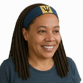 SUNRIBE Barbados Flag Bandana – Caribbean Headwrap, Neck Gaiter, Face Mask, Scarf & Headband for Men & Women – Carnival, Festival, Travel, Beach & Outdoor Wear