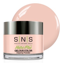 SNS Nail Dip Powder Gelous Color Dipping Powder - Strappy Slingback (Natural/Nudes, Pale Beige), SL01 - Long-Lasting Acrylic Nail Color & Polish Lasts 14 Days - Low-Odor, No UV Lamp Required, 1 Oz
