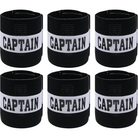 Hosifiy 6Pcs Football Captain Armband, Nylon Elastic Green Football ArmBands Adjustable Football Arm Bands C Arm Band for Youth Adult Sports Training