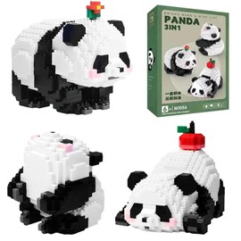 EnixwH 3-in-1 Panda Building Blocks Set, 940 Pieces, Panda Mini Building Blocks, Panda Building Blocks, Cute Bricks, Animal Building Blocks, Animal Building Blocks, Animal Building Blocks, Toy Blocks