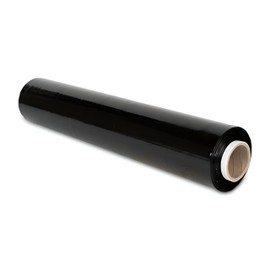 Black Pallet Stretch Wrap Extra Long Roll Standard Core Thick Shrink Wrap Cling Film Plastic Wrap Packaging for Removal Industrial & Warehouse Use (400mm x 250mX20 mic, 1 PACK)