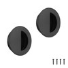 MOROBOR Hidden Concealed Recessed Sliding Door Pull Handles, 2pcs Black