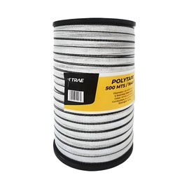 TRAE Electric Fence Polytape 1640 Feet / 500 Meters, 6 Stainless Steel Strands for Reliable Conductivity and Rust Resistance, 20mm Diameter Polytape, UV Resistant