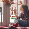 EDWINENE 6Sheet Christmas Window Stickers, Christmas Window Cling Sticker Decoration,Double-Sided