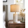 PoKat 23'' Bedside Table Lamp for Bedroom Nightstand - Ceramic