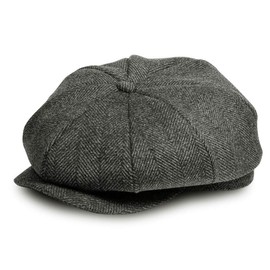 Newsboy Flat Caps Men, Shelby Baker Boy Hats for Men Grey Tweed Vintage Adjustable Peaky 8 Piece Mens Gatsby Beret Hat