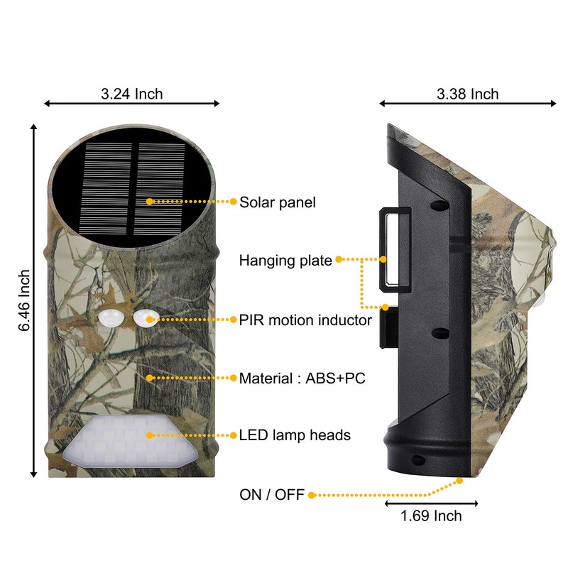 LILBEES Solar Powered Hog Feeder Light-Motion Activated for Hogs,Deer Feeder