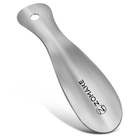 ZOMAKE Metal Shoe Horn, Small Travel Shoehorn for Men Women Kids,7.5'' Portable Stainless Steel Shoe Spoon Helper