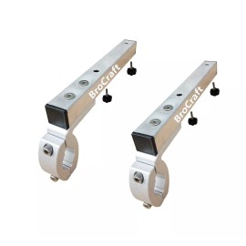 Brocraft Pontoon Grill Bracket/Boat Rail Mount Grill Bracket/BBQ Dual Rail Mount