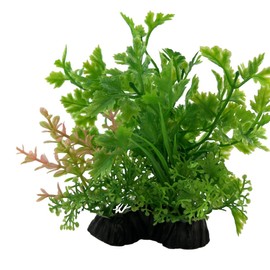 Lssapr Fake Aquarium Plants Tree Flower Plastic Fish Plant Set for Beta Goldfish Tank Artificial Decoration Ornaments Freshwater Saltwater Décor (P513 Green)