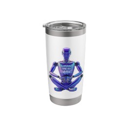 Humans are so Meme! Funny AI Chatbot Companion Robot Stainless Steel Insulated Tumbler