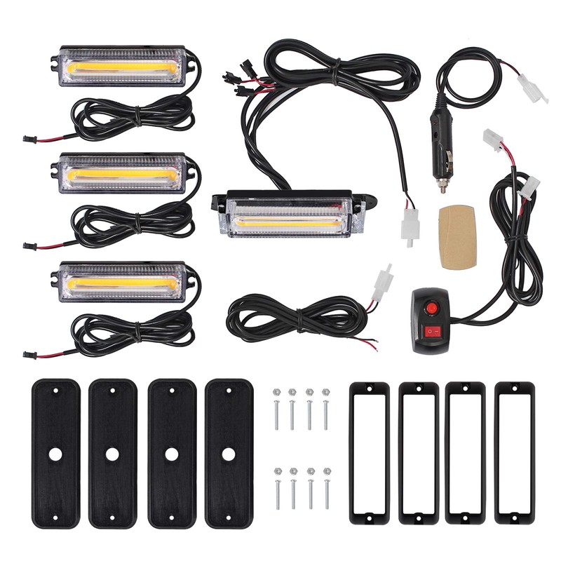 Justech 9 cm COB Warning Light Strobe Light Warning Beacon