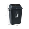 Fiazony 18 Gallon Large Kitchen Swing Top Lid Trash Can,