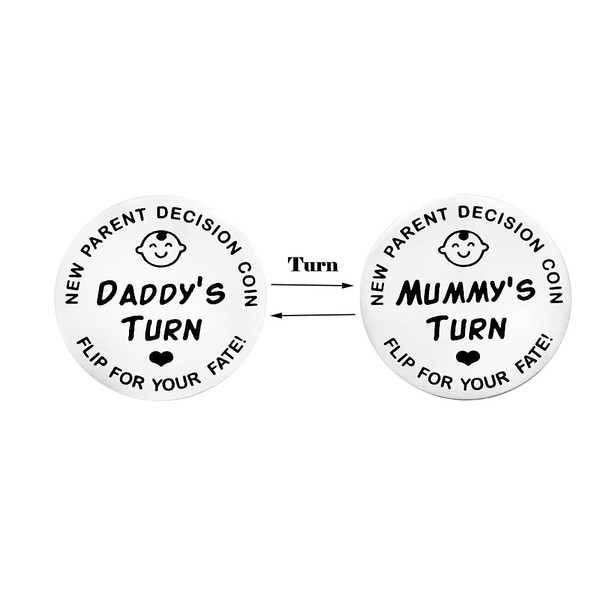 Funny Decision Coin for New Parents,Gifts for New Mum Dad,Newborn Baby Gifts