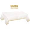 Gexolenu 2 Pack White and Gold Disposable Plastic Tablecloth for